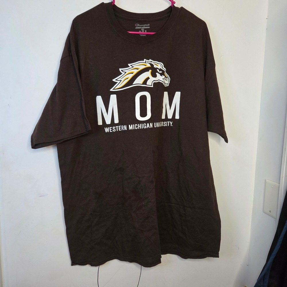Champion Western Michigan University WMU Broncos Mom T-Shirt Brown 2XL Graphic
